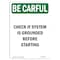 Signmission OSHA CAREFUL, Carelessness Can Hurt You & Others, 14in X 10in Rigid Plastic, 10" W, 14" L, Portrait OS-BC-P-1014-V-10088 - alternate 1